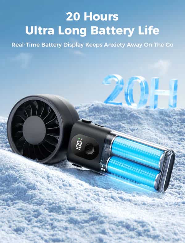 Aecooly Halo 04 (PE02) Portable Handheld Fan 3600mAh Battery