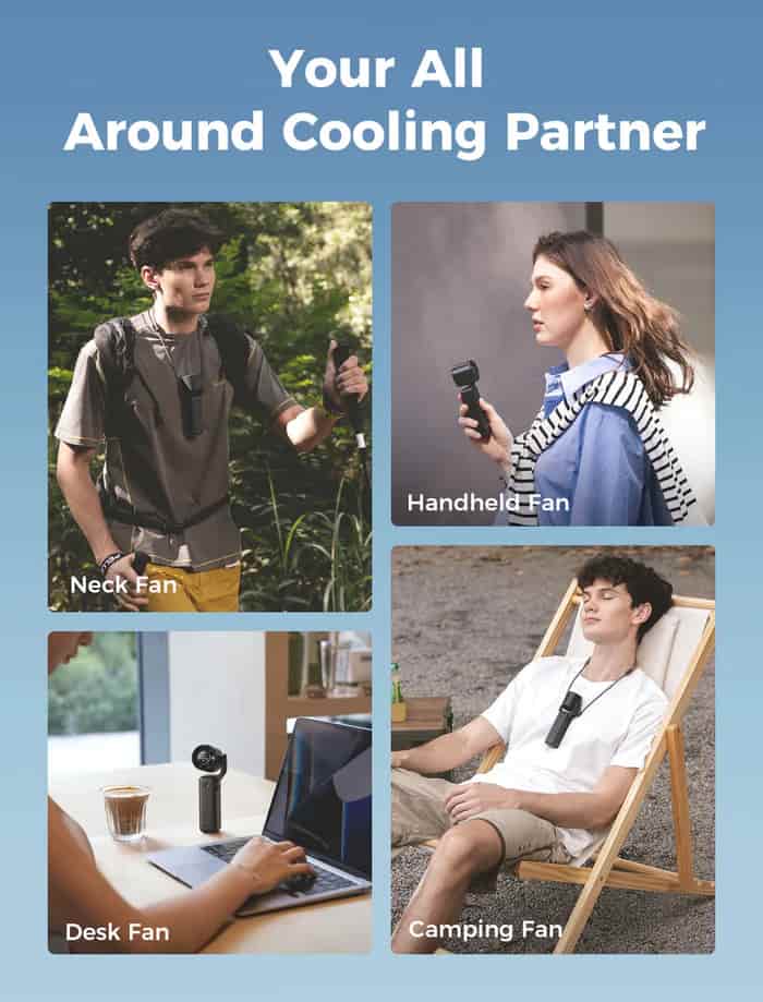 Aecooly Air Gimbal PF04 Portable Handheld Turbo Fan - 3500mAh Battery