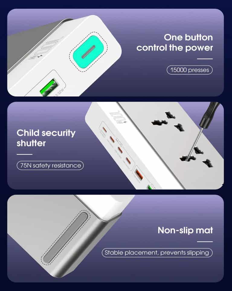 Ldnio SC3 10-in-1 100W GaN Desktop Power Strip