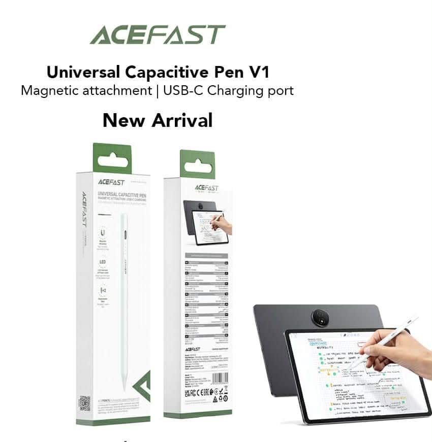 Acefast V1 Universal Capacitive Stylus Pen Magnetic Attraction LED Indicator USB-C Charging