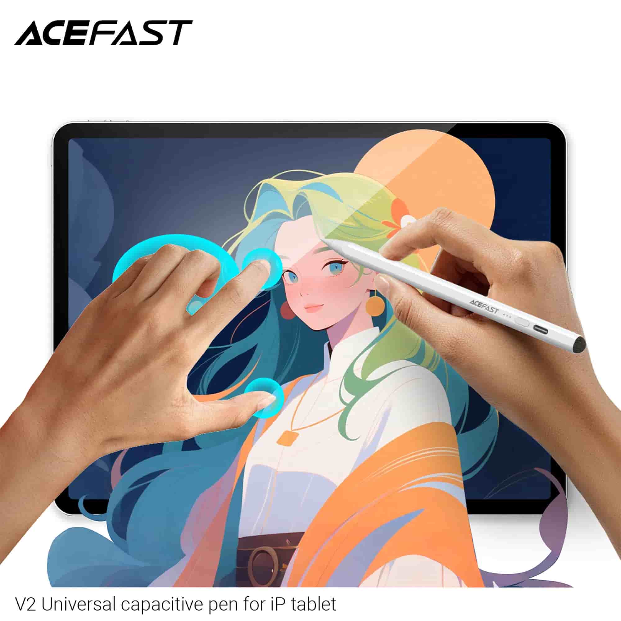 Acefast V2 Capacitive Pen For Apple Tablet Magnetic Attraction USB-C Charging