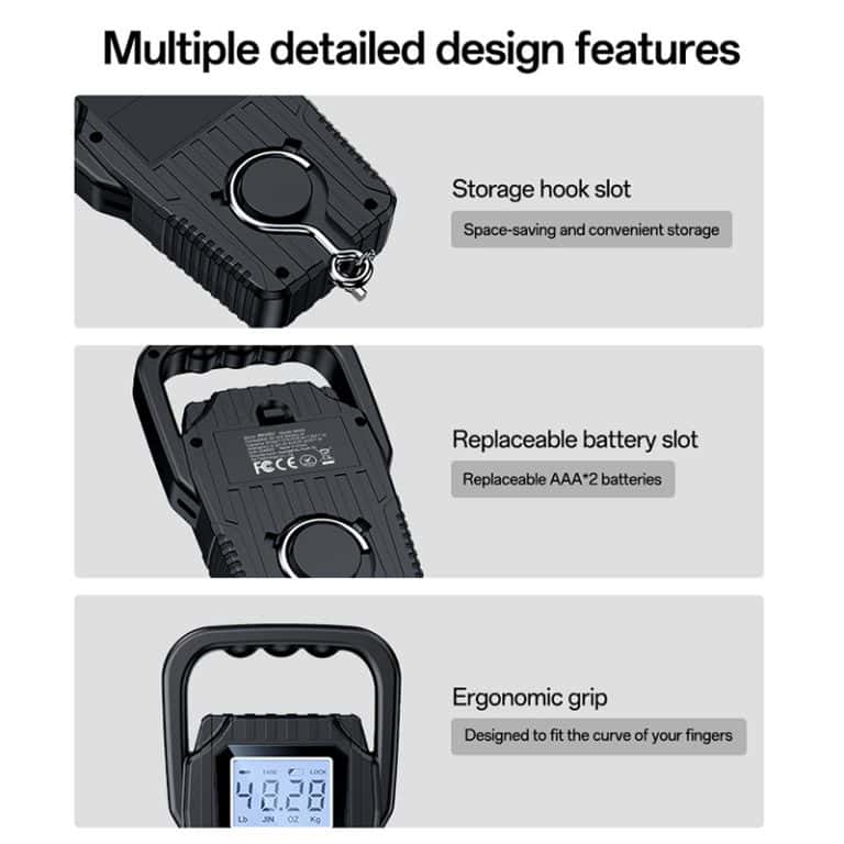 Yesido MG44 High Precision Multi-Unit Digital Luggage Scale – 50KG With LED Display