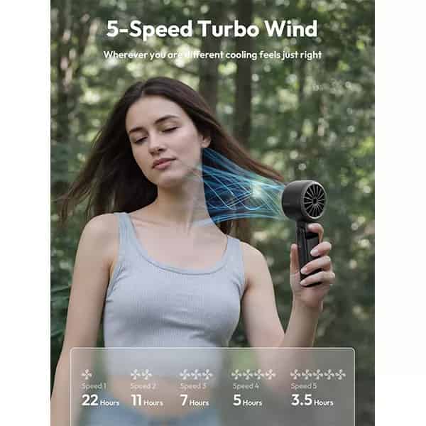 Aecooly Halo 02 (PB02-A) 3in1 Portable Handheld Turbo Fan - 5000mAh Battery