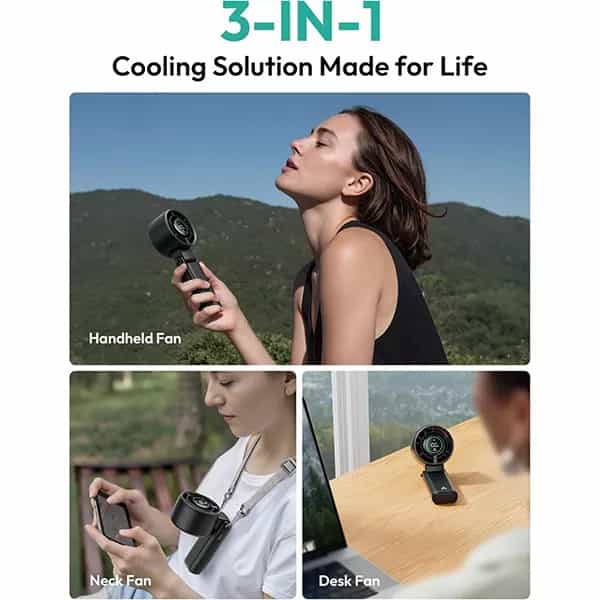 Aecooly Halo 02 (PB02-A) 3in1 Portable Handheld Turbo Fan - 5000mAh Battery