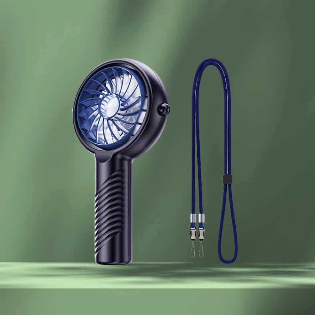 Remax SF07 Rotatable Handheld Fan 1200mAh Battery – Blue