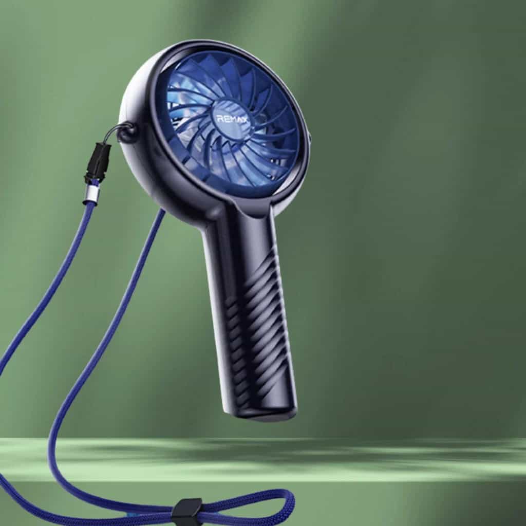 Remax SF07 Rotatable Handheld Fan 1200mAh Battery – Blue