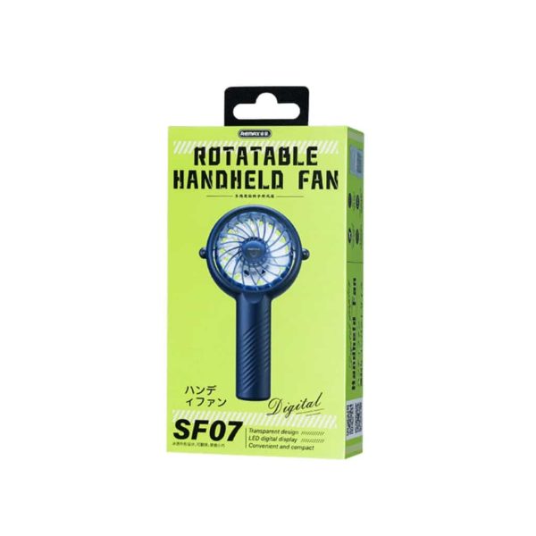 Remax SF07 Rotatable Handheld Fan 1200mAh Battery – Blue