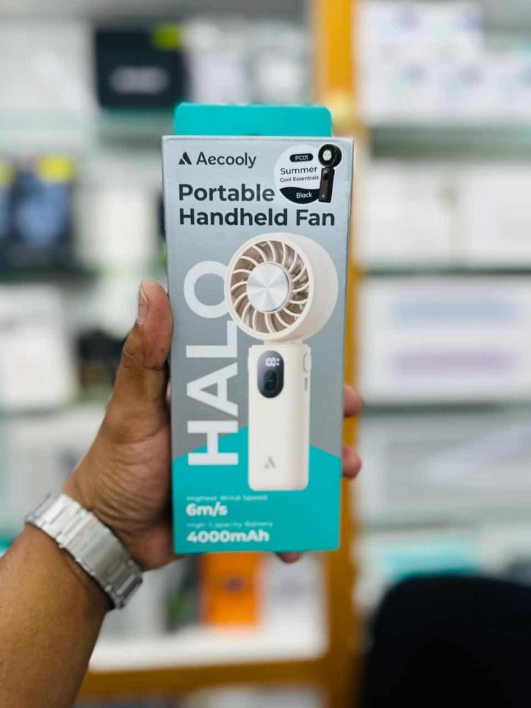 Aecooly 3-in-1 Portable Handheld Fan Halo 04 ICING (PC01) – 4000mAh Battery