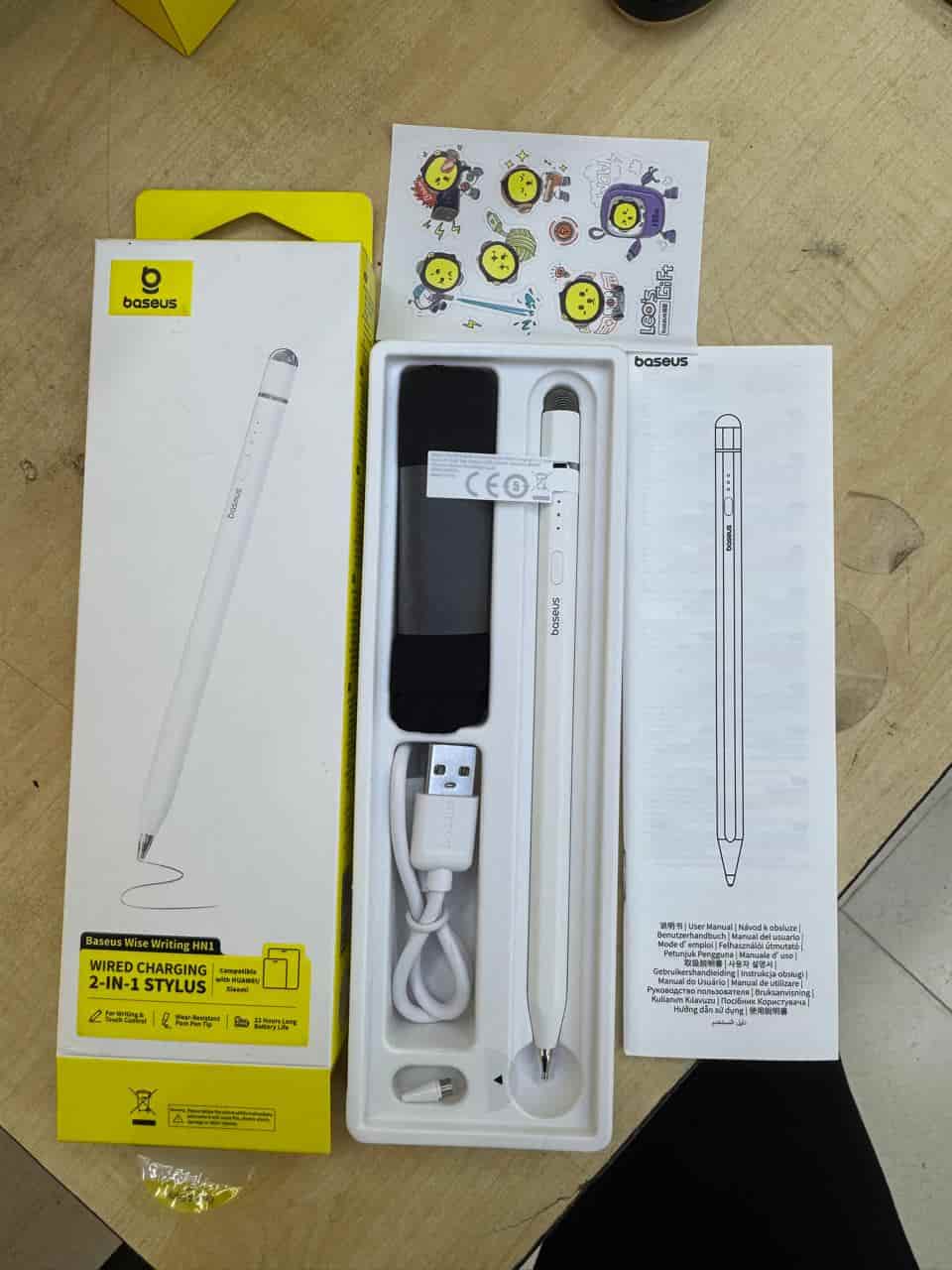 Baseus Wise Writing HN1 2-in-1 Stylus Pen For Huawei Xiaomi Redmi Tablet Universal With Palm Rejection Glove Extra Tip