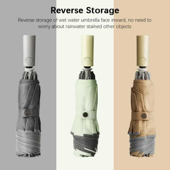 Xiaomi Konggu Automatic Reverse Waterproof UV Folding Umbrella Night Reflective Strip