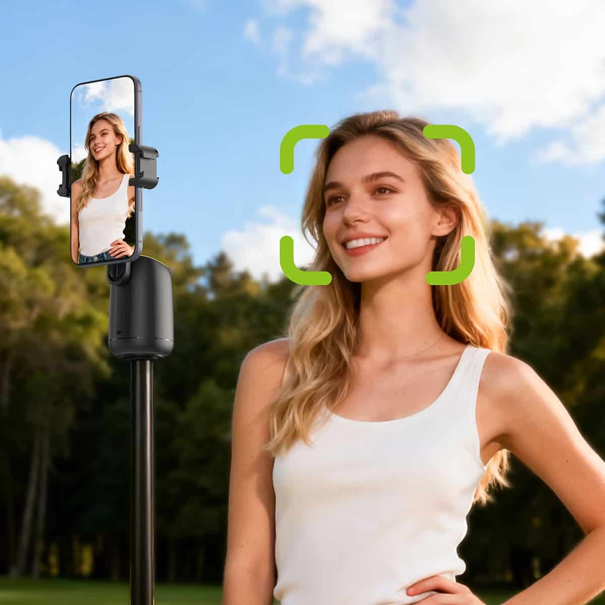 Acefast Deskpro E44 Smart AI Phone Holder Face Tracking & 360° Rotation Mode