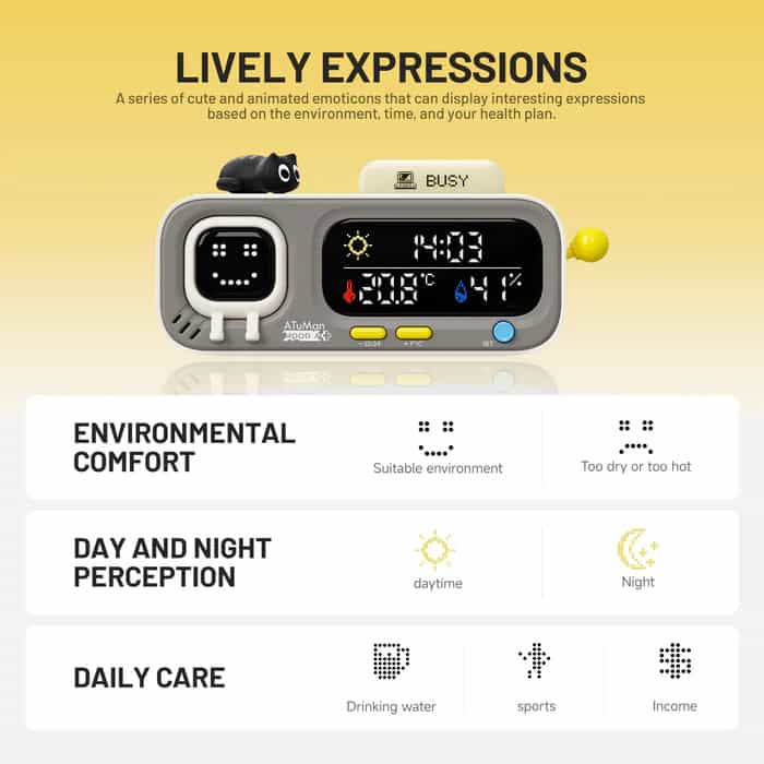 ATuMan MOOD A Retro Pixel Style Smart Thermohygrometer