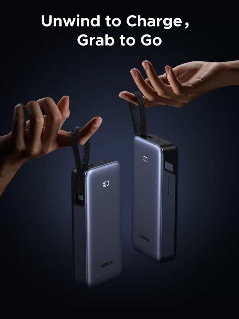UGREEN Nexode PB536 20000mAh 45W Power Bank with Built-in Cable (55988)