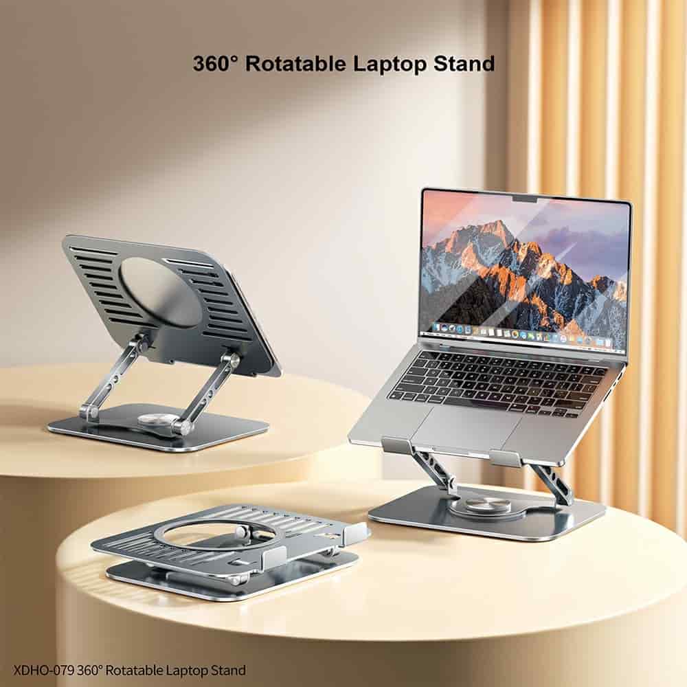 XUNDD XDHO-079 Hollow Out 360° Rotatable Foldable Laptop Stand