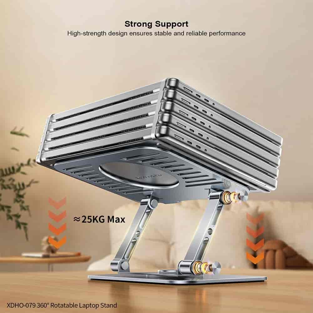 XUNDD XDHO-079 Hollow Out 360° Rotatable Foldable Laptop Stand