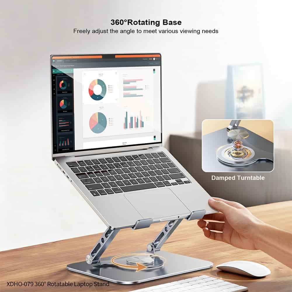 XUNDD XDHO-079 Hollow Out 360° Rotatable Foldable Laptop Stand
