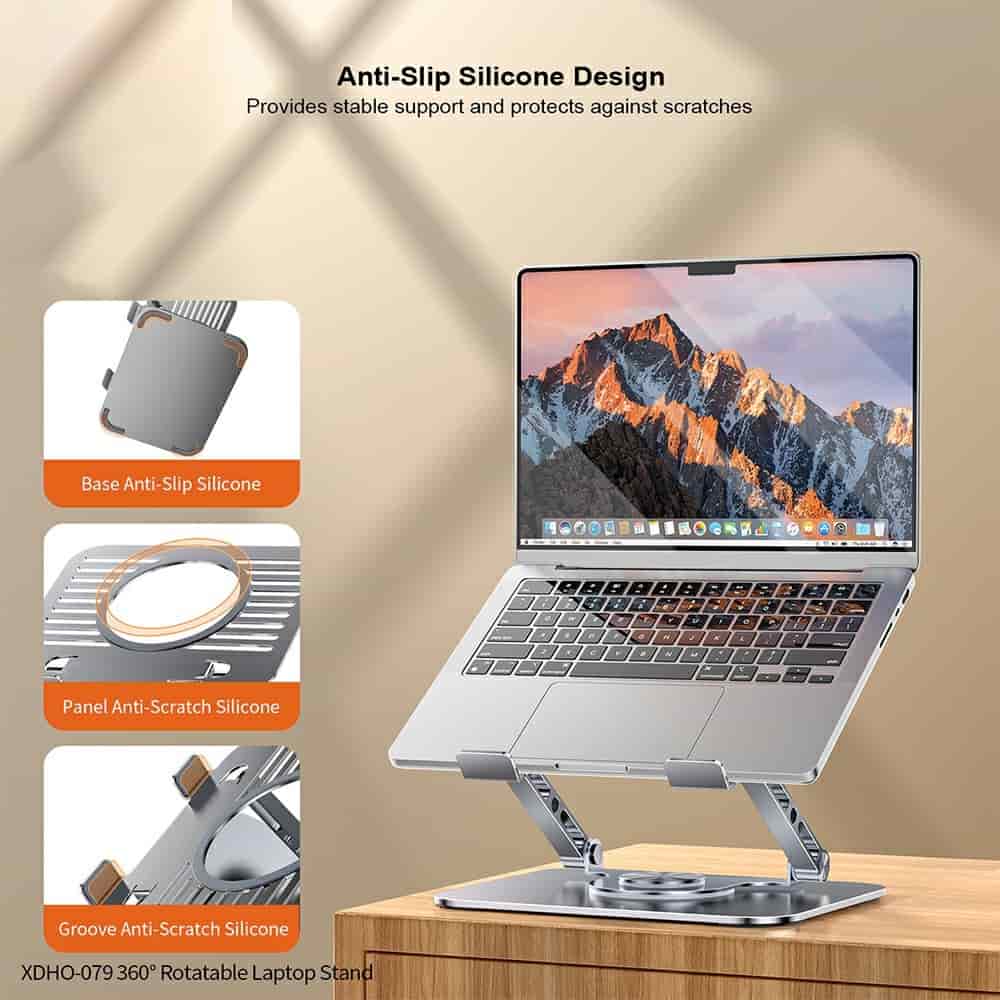 XUNDD XDHO-079 Hollow Out 360° Rotatable Foldable Laptop Stand