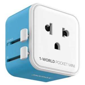 MOMAX UA37 1-World Pocket Mini Travel Adapter 2500W