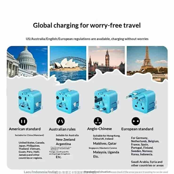 MOMAX UA37 1-World Pocket Mini Travel Adapter