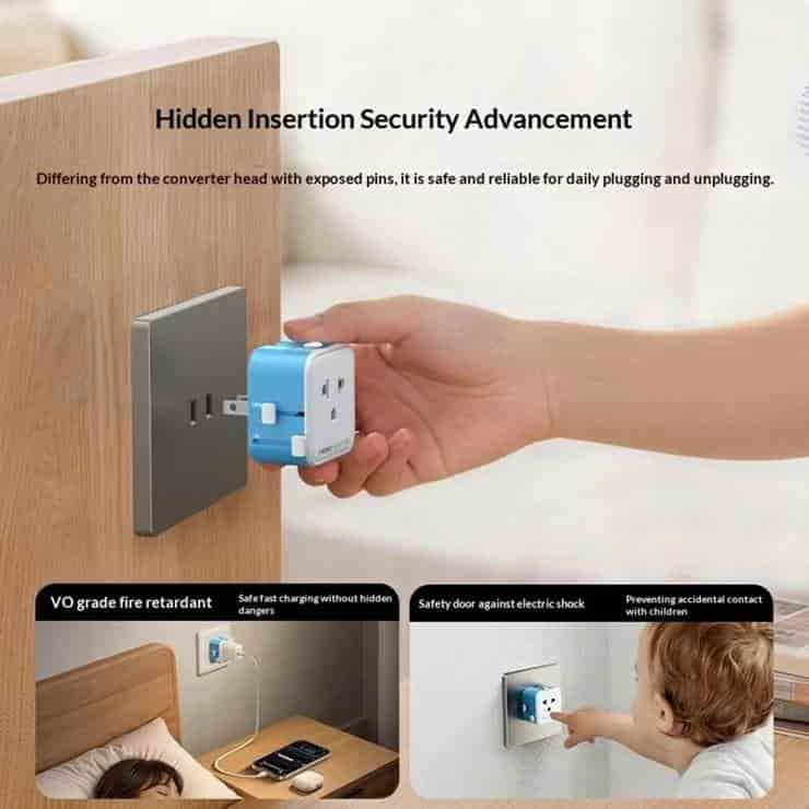 MOMAX UA37 1-World Pocket Mini Travel Adapter