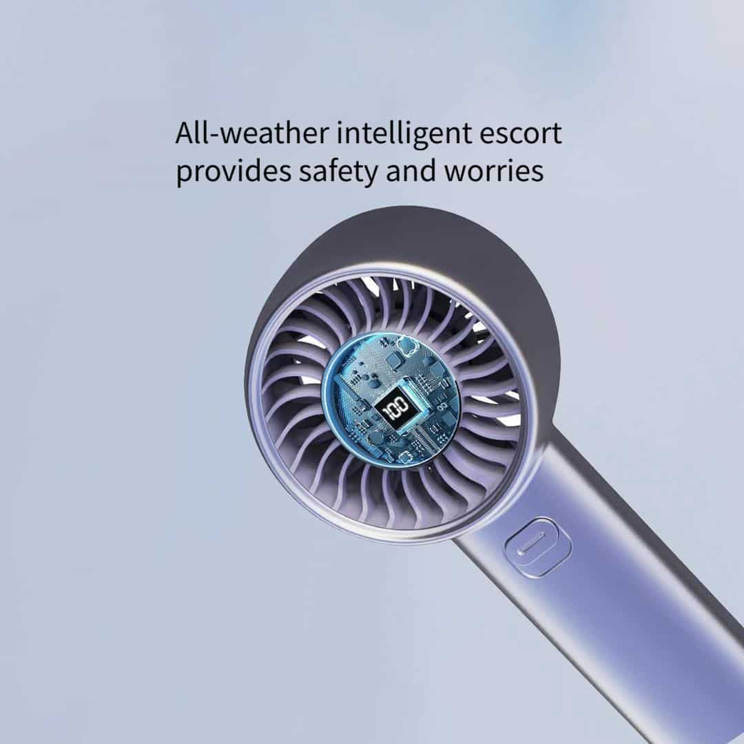 XIaomi Qualitell Y4 Digital Handheld Fan - 3600mAh Battery