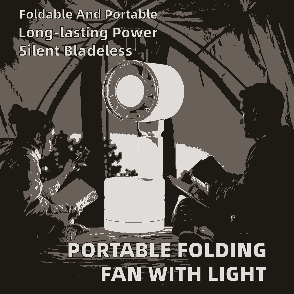 FW8 Desktop Fan with Remote Control 12000mAh Battery With Desk Lamp