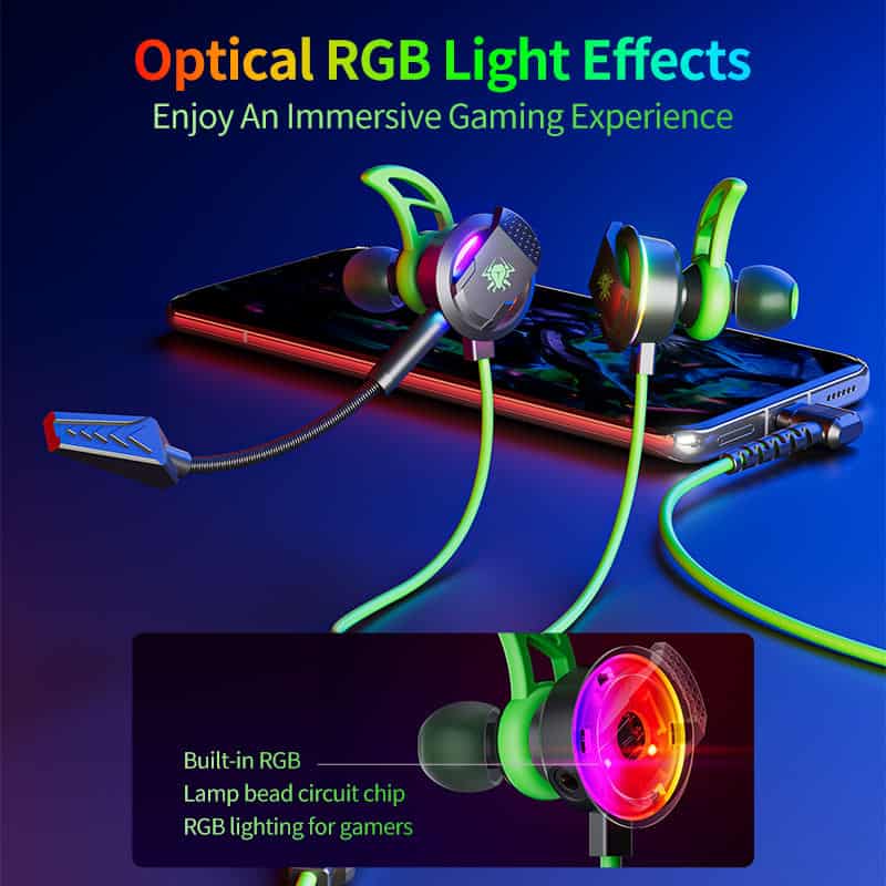 Plextone RX3 Plus Type C RGB Gaming Earphones Bass Wired In-Ear Headset with Dual Mic