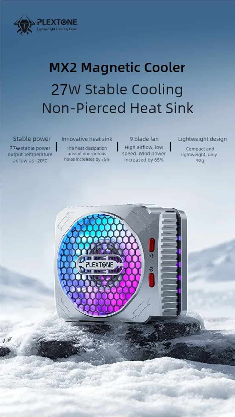 Plextone MX2 27W Magnetic/Back Clip Phone Cooler