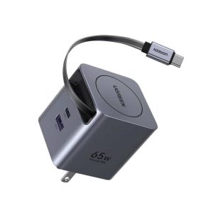 UGREEN X615 Nexode Pro 65W GaN Fast Charger with Retractable Cable
