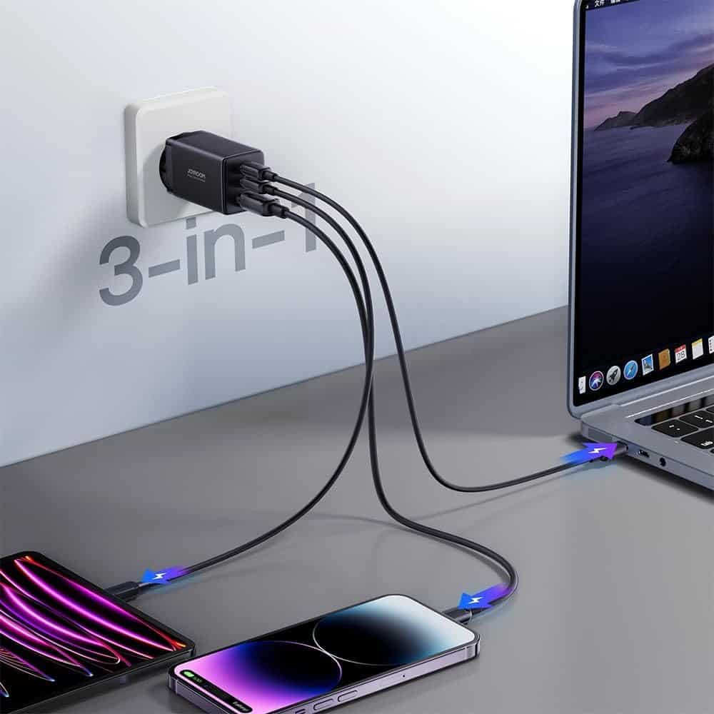 Joyroom JR-TCG01 GaN Ultra 65W 2C1A Fast Charger+100W C to C 1.2m Cable