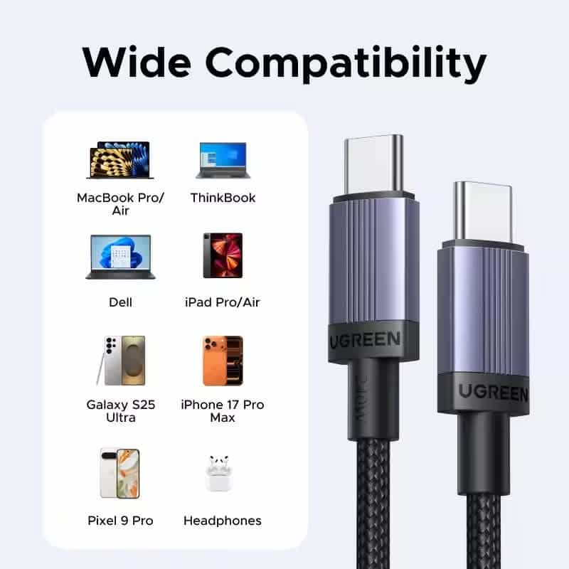UGREEN L532 240W USB-C to USB-C PD Fast Charging Cable - 1M