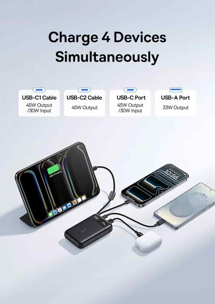 Baseus EnerFill FC11 45W 20000mAh Power Bank with Cables