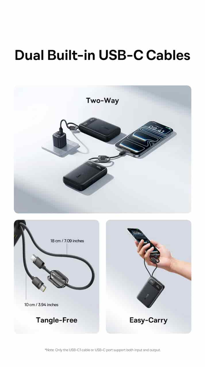 Baseus EnerFill FC11 45W 20000mAh Power Bank with Cables