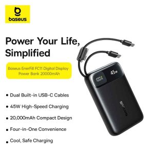Baseus EnerFill FC11 45W 20000mAh Power Bank with Cables