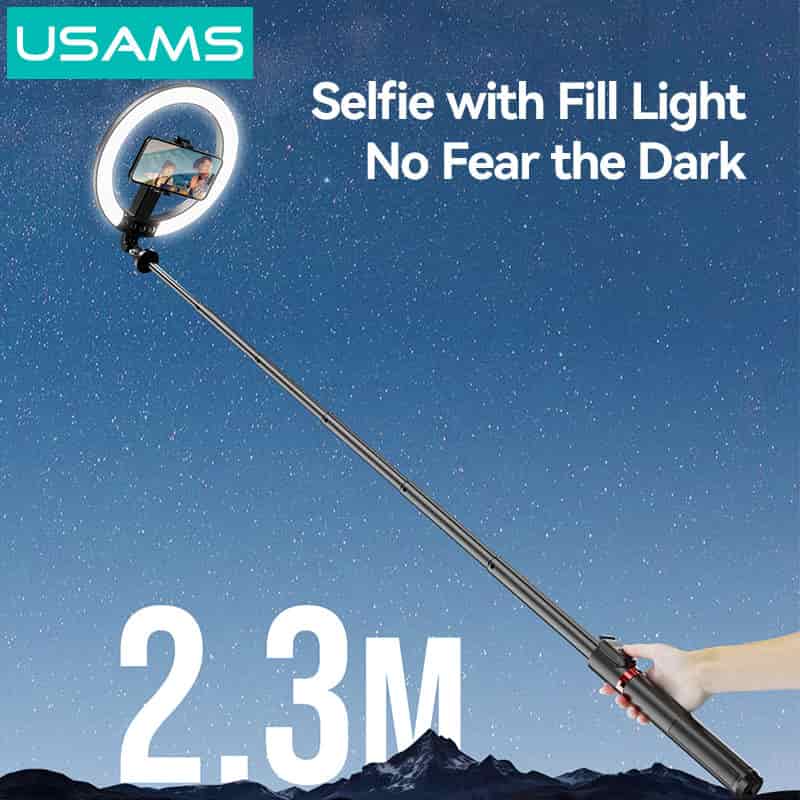 Usams ZB323 10 inch Live Steam Stand With Fill Ring Light