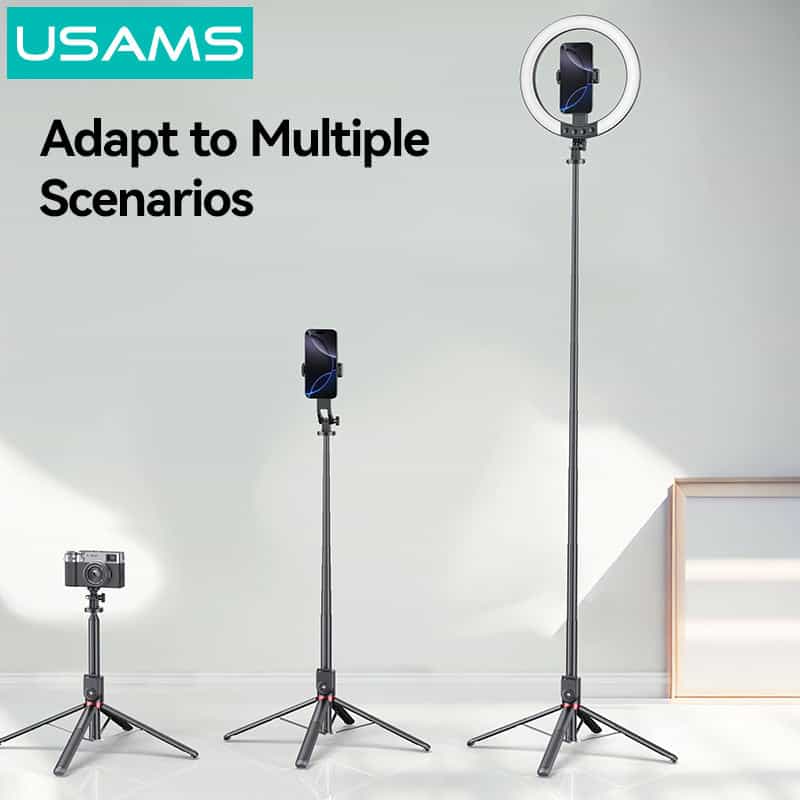 Usams ZB323 10 inch Live Steam Stand With Fill Ring Light