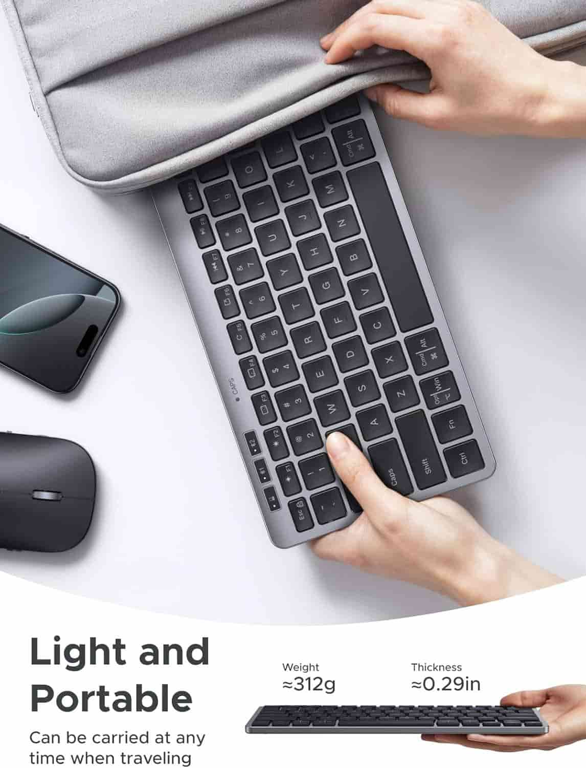 UGREEN K551 Dual Mode Slim Wireless Keyboard