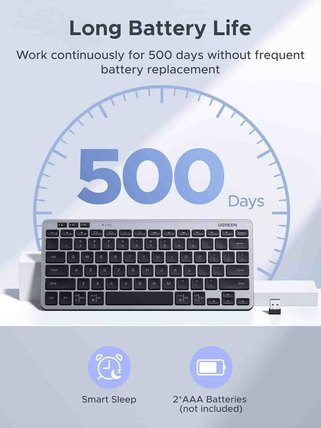 UGREEN K551 Dual Mode Slim Wireless Keyboard