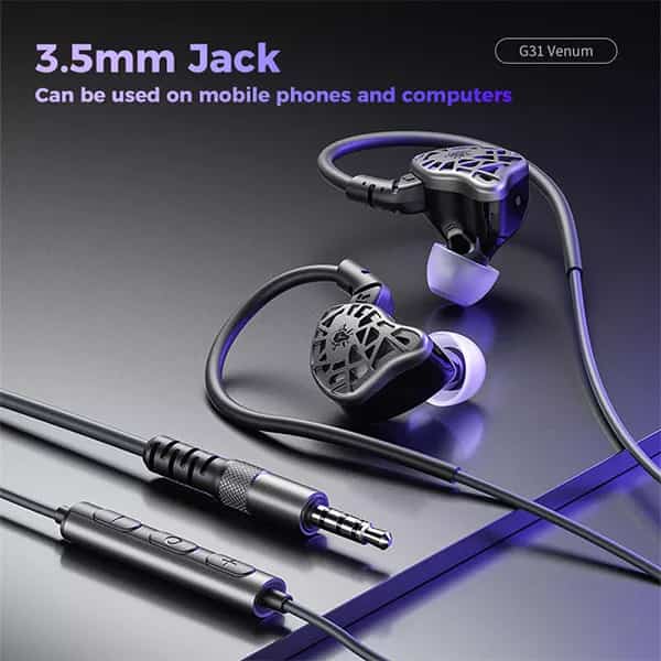 PLEXTONE G31 Venom Gaming Headphones Dynamic Sound with Mic for Esports