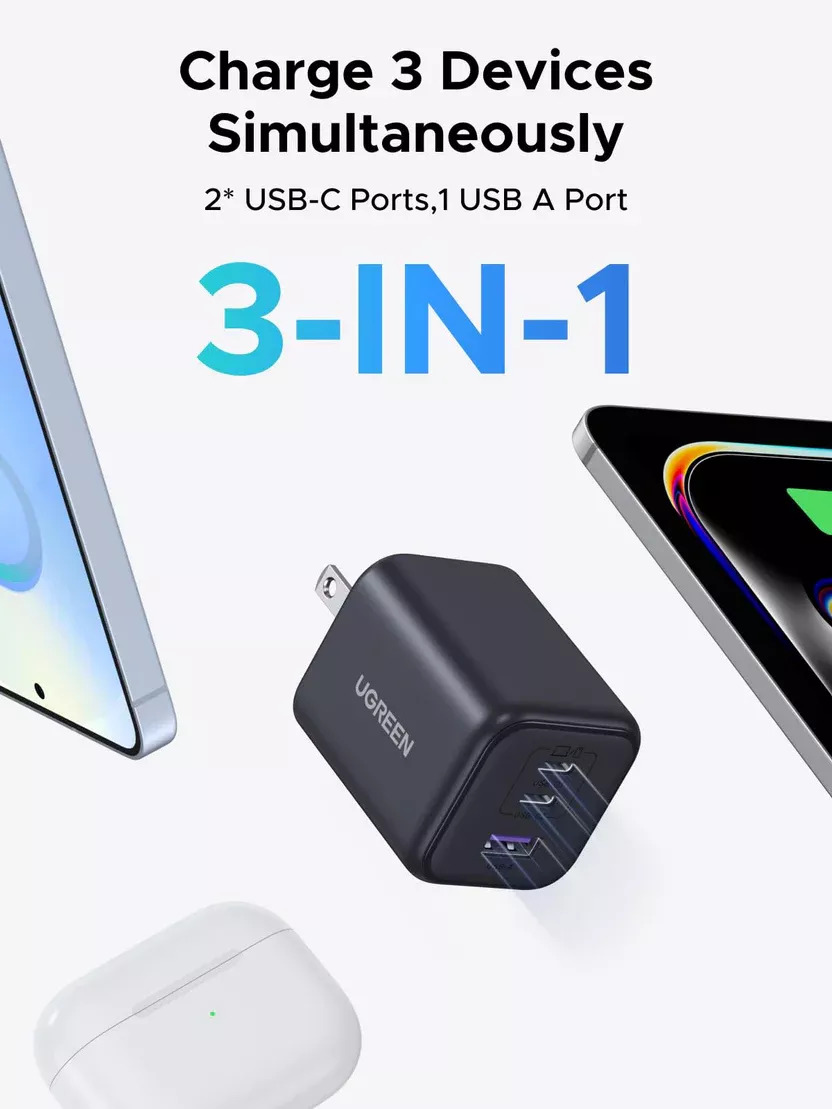 UGREEN X527 45W 3-Port GaN Fast Charger
