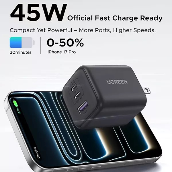 UGREEN X527 45W 3-Port GaN Fast Charger