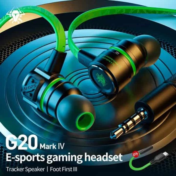 Plextone G20 Mark Custom Tracker E-Sort Driver Footfirst Sound Effect Gaming Earphone