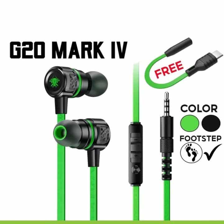 Plextone G20 Mark Custom Tracker E-Sort Driver Footfirst Sound Effect Gaming Earphone