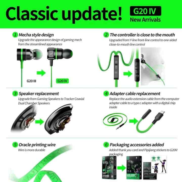 Plextone G20 Mark Custom Tracker E-Sort Driver Footfirst Sound Effect Gaming Earphone