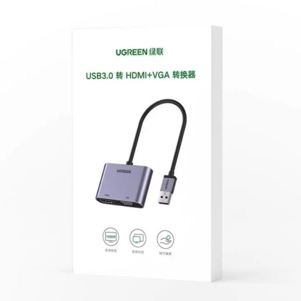 UGREEN CM449 USB 3.0 to HDMI+VGA Converter