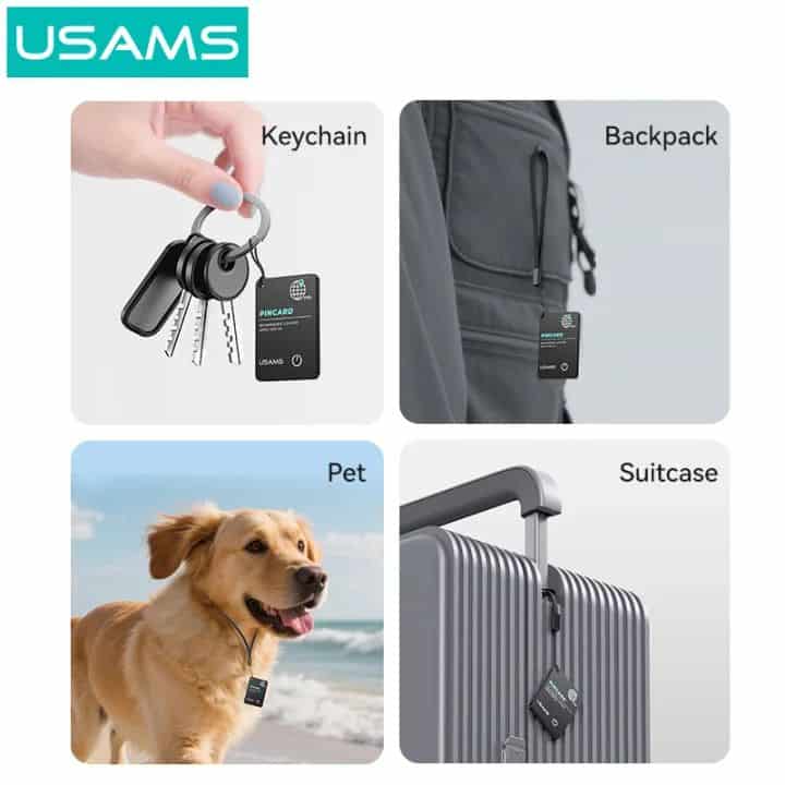 USAMS ZB353 Mini Portable PINCARD Anti-lost Location (Support Apple Find My)