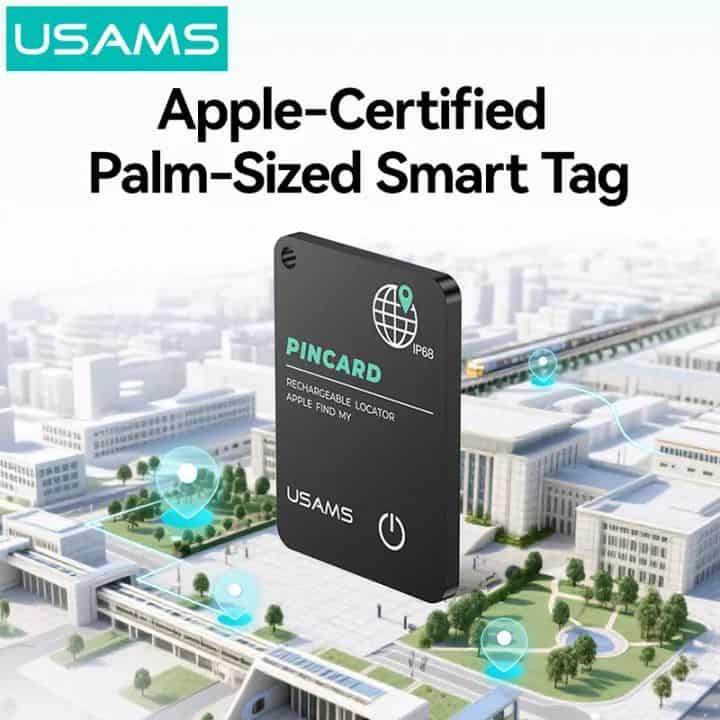 USAMS ZB353 Mini Portable PINCARD Anti-lost Location (Support Apple Find My)