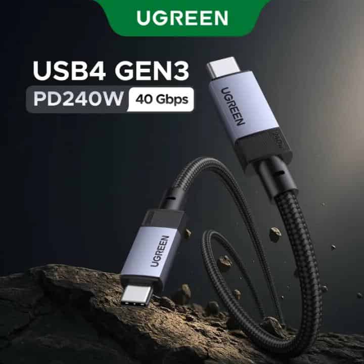 UGREEN L705 PD 240W USB4.0 GEN 3 Charging Data Cable Support 40Gbps Data Transfer 8K 4K HD Video