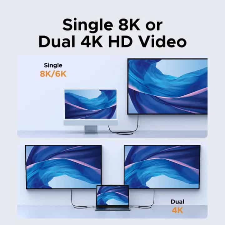 UGREEN L705 PD 240W USB4.0 GEN 3 Charging Data Cable Support 40Gbps Data Transfer 8K 4K HD Video