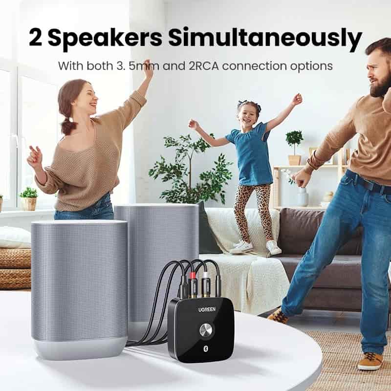 UGREEN CM106 Bluetooth RCA Receiver 5.1 AptX HD 3.5mm Jack Aux Wireless Adapter